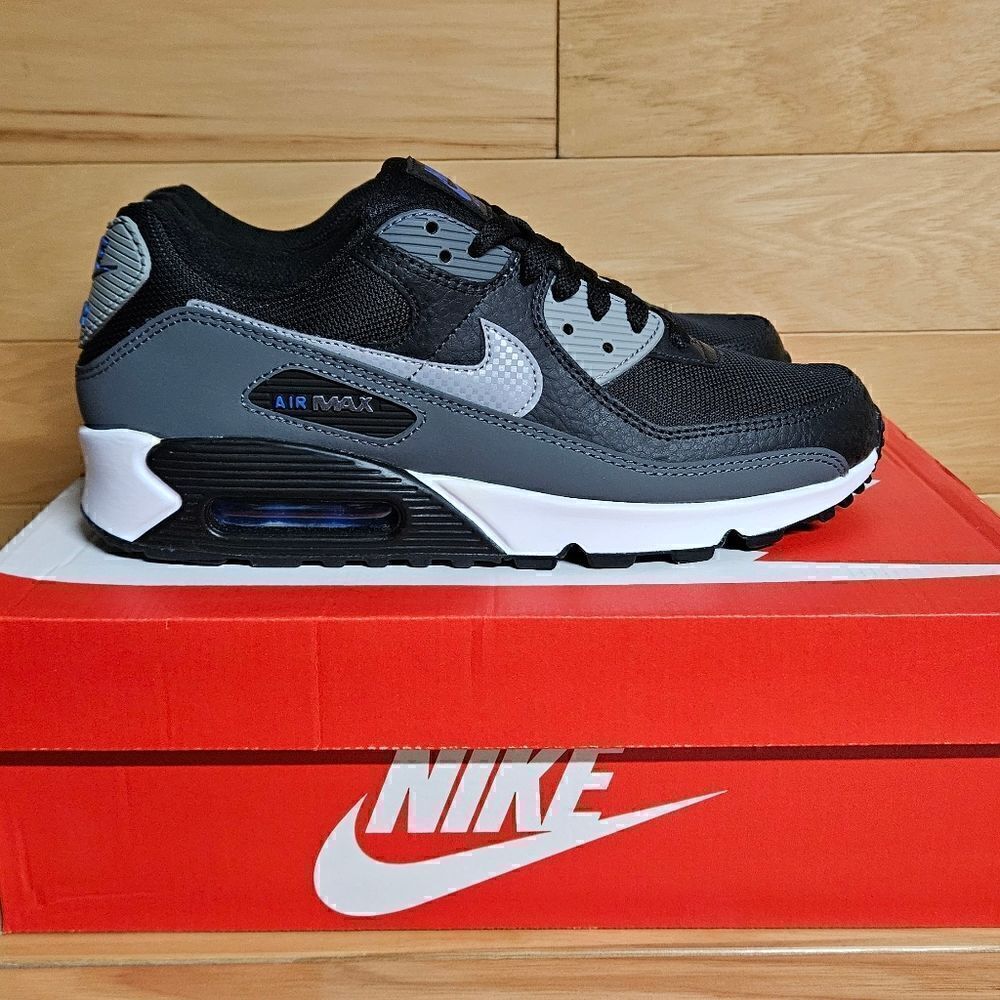 Nike Air Max 90 Black Reflective Silver Iron Grey Mens Running Shoe DM9102-002 - Picture 12 of 12